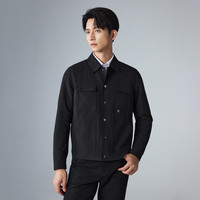 利郎 G6CJK8082Y 翻领短款 黑色 2XL 男士夹克