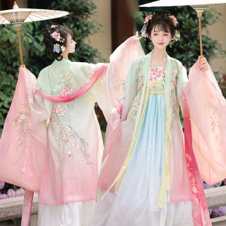移动端：艾朴宁 唐制汉服女成人绝美诃子裙2026新款中国风仙气飘飘春秋古装连衣裙