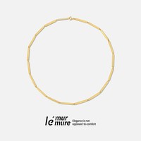 移动端：Le' murmure 复古氛围美学 意大利古法手工18K金极简原创锁骨项链