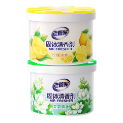 老管家 固体空气清新剂持久留香膏家用卧室内卫生间香薰香氛厕所除臭 90g*2盒
