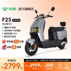 绿源 F25电动摩托车 长续航智能电摩 成人上班通勤代步可上牌强动力耐用电动车 到门店选颜色