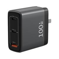来酷100W氮化镓充电器多口PD快充头适用苹果16pro华为ipad/小米Macbook笔记本air打游戏双typec单usb充电插头