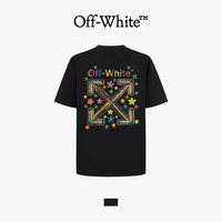 OFF-WHITE 短袖T恤男女情侣款彩色字母LOGO箭头美式宽松休闲圆领套头上衣潮