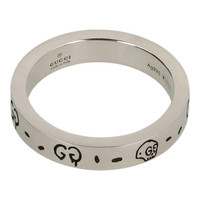 GUCCI Sterling Silver Ghost Ring 4MM