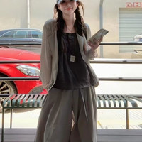 早初秋2026超火减龄韩系穿搭一整套女高级感巨好看休闲裤三件套装