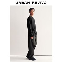 URBAN REVIVO UMM660012 松紧腰系带 男士休闲裤