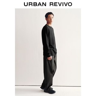URBAN REVIVO UMM660012 松紧腰系带 男士休闲裤