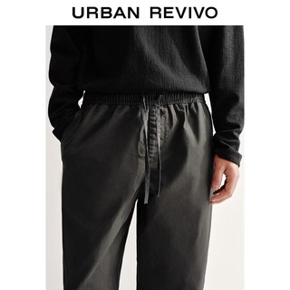 URBAN REVIVO UMM660012 松紧腰系带 男士休闲裤