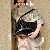 La Festin 抱抱HOBO包 慕斯黑 大号 女士单肩包