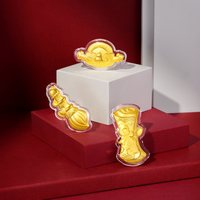 周大福 文化祝福金榜题名黄金金币金章摆件学生EOR1183礼物