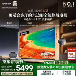东芝 小芝士系列 65R600SF 原色MiniLED 65英寸电视+普通挂架送装一体