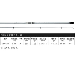 达亿瓦 新款银棍PRIME SURF T CS 远投竿抛竿海竿碳素钓鱼杆