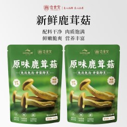 念食安 新鲜日期深山采摘配料干净营养丰富新鲜鹿茸菇200g*2包