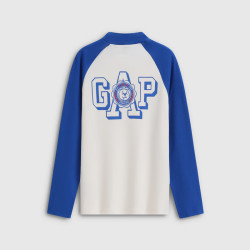 Gap 男童早秋logo磨毛宽松长袖T恤