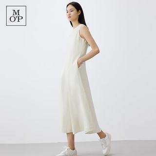 Marc O'Polo 亚麻透气圆领无袖连衣裙 浅米色 XL
