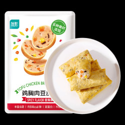 优形 常温鸡胸肉豆皮卷香辣味2袋共100g   (任/选/10件)