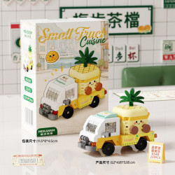 梅肯斯姆 港式餐厅系列 K548菠萝油嘟嘟车 积木玩具