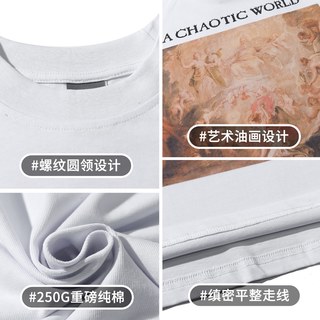 Rampo乱步 纯棉 纯色花灰 2XL 男士T恤