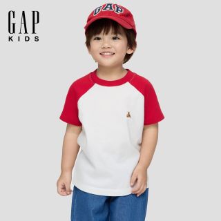 百亿补贴：Gap 男幼童2026春季新款纯棉小熊插肩袖短袖T恤儿童装美版877786