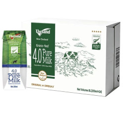 纽仕兰 4.0g蛋白质全脂纯牛奶 250ml*24瓶