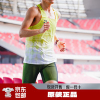 安踏 跑步运动背心男士网孔透气无袖t恤健身训练运动上衣152525114 152525114-3传奇绿/满地印 XL