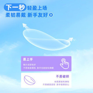 博士伦 清朗一日透明近视隐形眼镜日抛10片高清水润 透明 500度