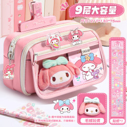 穗雪 送很多赠品!九层大容量笔袋小学生女生2026新款文具盒女孩款初中生儿童文具袋女孩版痛包铅笔盒