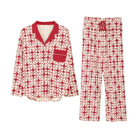 安之伴 纯棉 酒红 L 睡衣/家居服套装