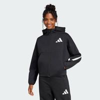 限尺码：adidas 气质简约舒适百搭女款连帽外套运动夹克