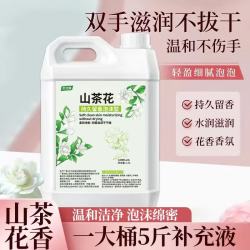 圣洁康 山茶花洗手液补充装5斤 儿童家庭酒店餐厅抑菌滋润泡沫洗手液大桶 泡沫款5斤装补充液