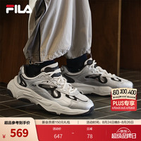 FILA 火星4代丨老爹鞋男鞋网面跑鞋情侣复古运动鞋 太空银/奶白-SG 40.5