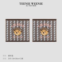 TEENIE WEENIE TeenieWeenie小熊纱布纯棉方巾家用儿童吸水小毛巾全棉面巾擦手巾