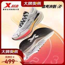特步 跑鞋两千公里运动鞋女鞋竞速减震跑步鞋女2000KM 帆白/银色 42