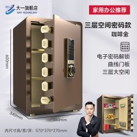 大一 全钢保险柜家用大型 入墙指纹密码保险箱办公室 隐形防盗保管柜床头入衣柜 家庭智能WiFi宿舍 大容量60cm
