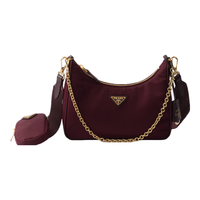 PRADA Re-Edition 2005 三合一手袋 酒红色