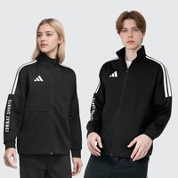 adidas 经典三条纹运动跑步立领外套