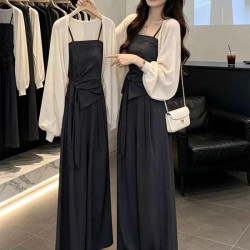 超好看显瘦三件套女2026夏季新款防晒开衫设计感背心阔腿裤一整套