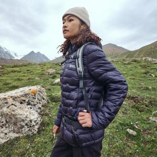 Jack Wolfskin A61833A 800蓬鹅绒防风防水连帽羽绒服