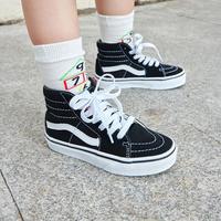 VANS 官方 SK8-Hi黑色亲子款中大童板鞋运动鞋BMX小轮车