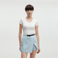 蕉内 501C冰丝凉感修身美体显瘦V领T恤女短袖新款夏