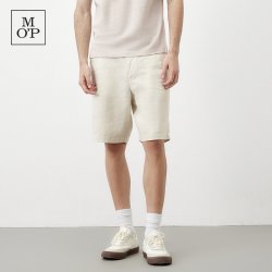 Marc O'Polo 2025夏季新款吸湿亚麻直筒短裤休闲裤直筒裤