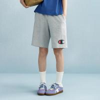 Champion 夏季男士舒适百搭胶印大C LOGO纯色短裤宽松