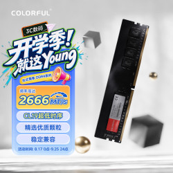 七彩虹 系列 DDR4 2666MHz 台式机内存 黑色 16GB