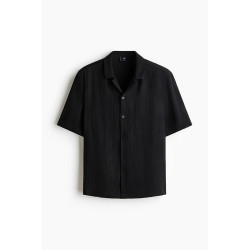 H&M HM男装衬衫2026夏季新款时尚商务休闲版型古巴领衬衫1343629