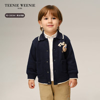 TEENIE WEENIE 小熊童装 学院风翻领按扣外套 藏青色 120cm