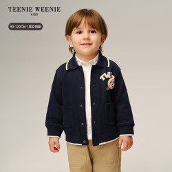 TEENIE WEENIE 小熊童装 学院风翻领按扣外套 藏青色 120cm