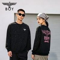 BOY LONDON BOYLONDON潮牌烫钻圆领长袖卫衣秋季男女同款N03902