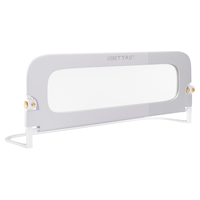 贝肽斯 婴儿床围栏 免打孔按键折叠 月光灰 150cm
