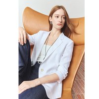 LILY 莱赛尔亚麻混纺宽松西装外套