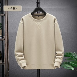 鸭鸭羽绒服 鸭鸭绵羊毛奥粒绒圆领卫衣2026年反季新款男士简约百搭套头上衣Y